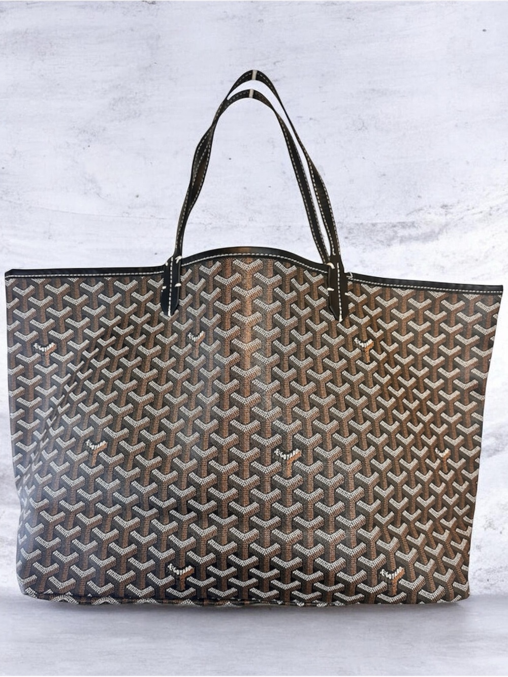 St. Louis Tote Bag Brown Black Beautiful Structured Carryall Fall College